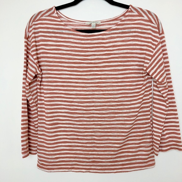 Lucky Brand White/Clay Striped Knit Top - Picture 5 of 5